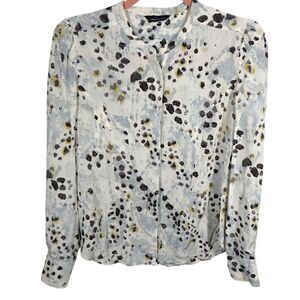 Vintage Moda Int. Victoria's Secret Animal Print Long Sleeve Blouse Size Small